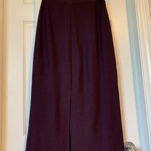 Purple wool Eileen Fisher long skirt